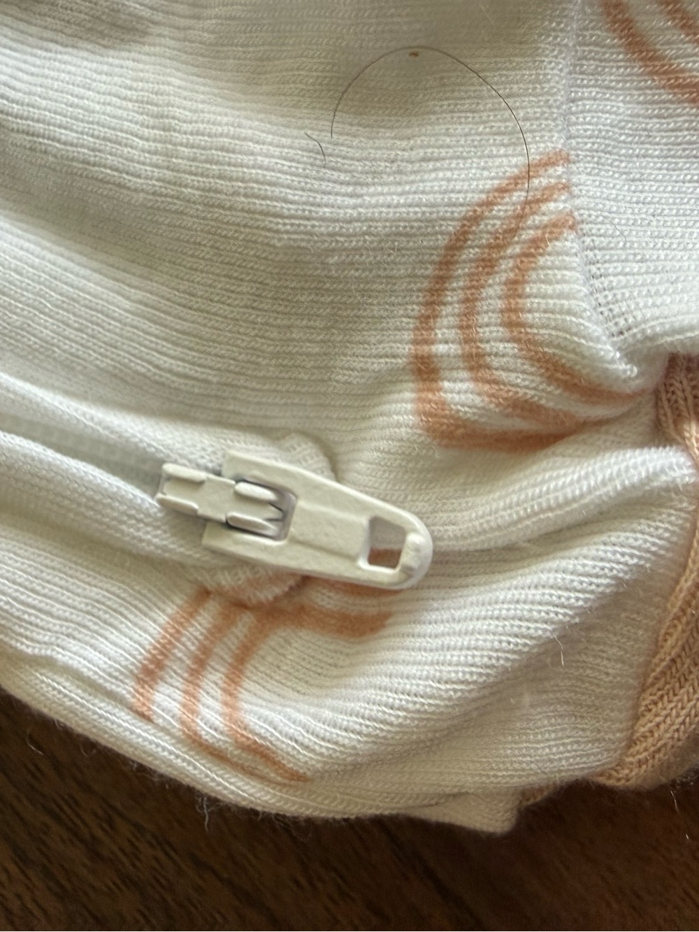 cloud island Peach White Rainbow Footed Pajama Set 2 6-9 months butter soft nwt - Picture 4 of 8